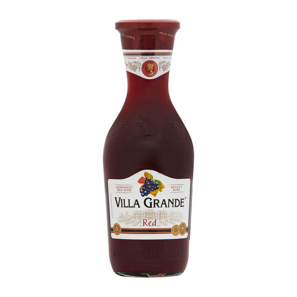 Вино Вилла Гранде полусладкое красное 1л 12%