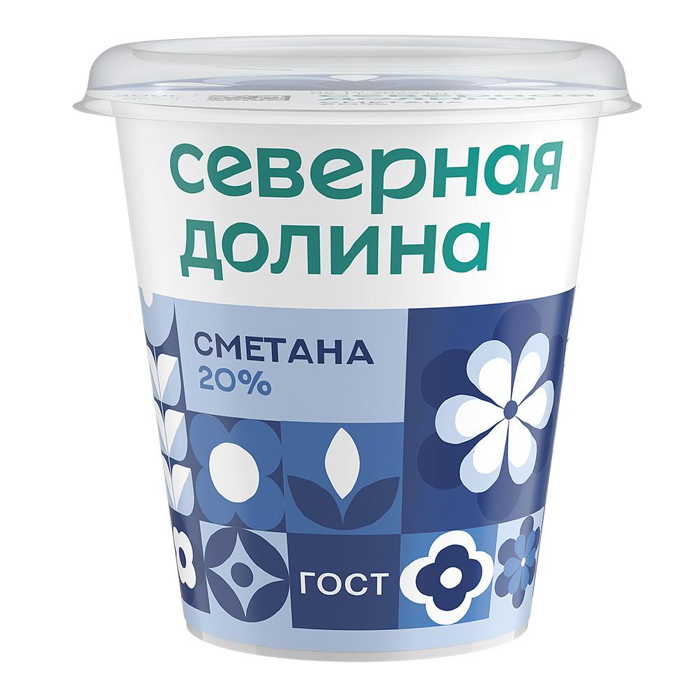 БЗМЖ Сметана Северная Долина 20% 300гр