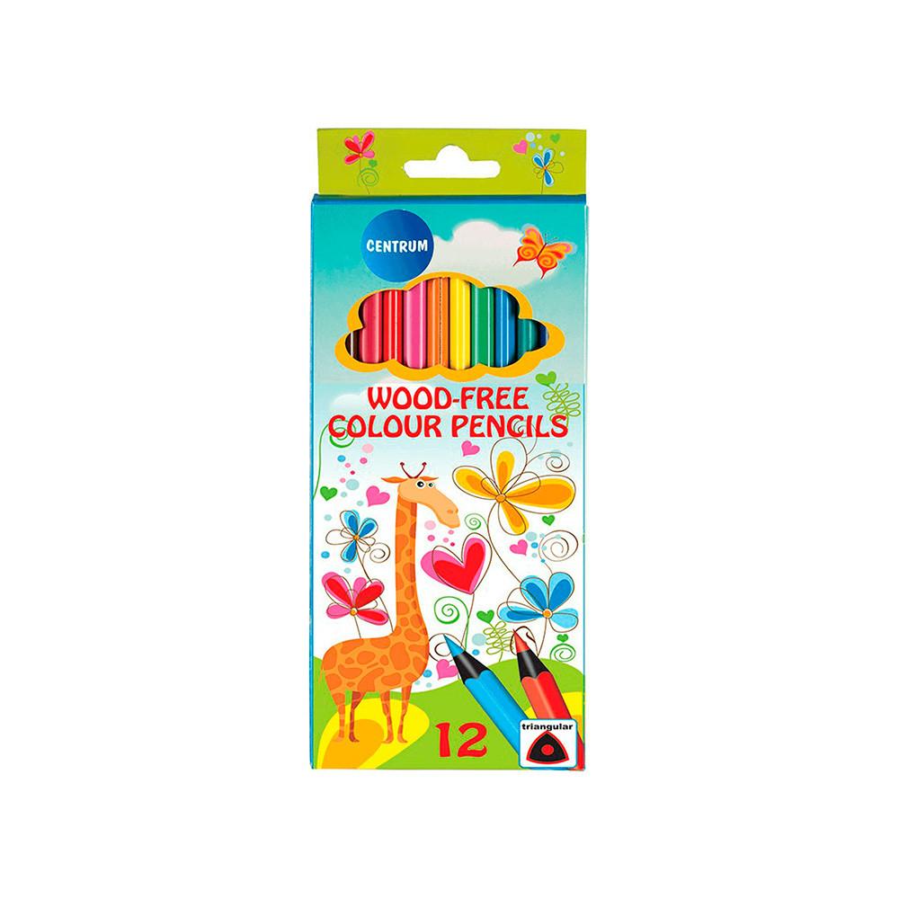 Набор цветных карандашей 12 цв Centrum My game трехгранные пластик