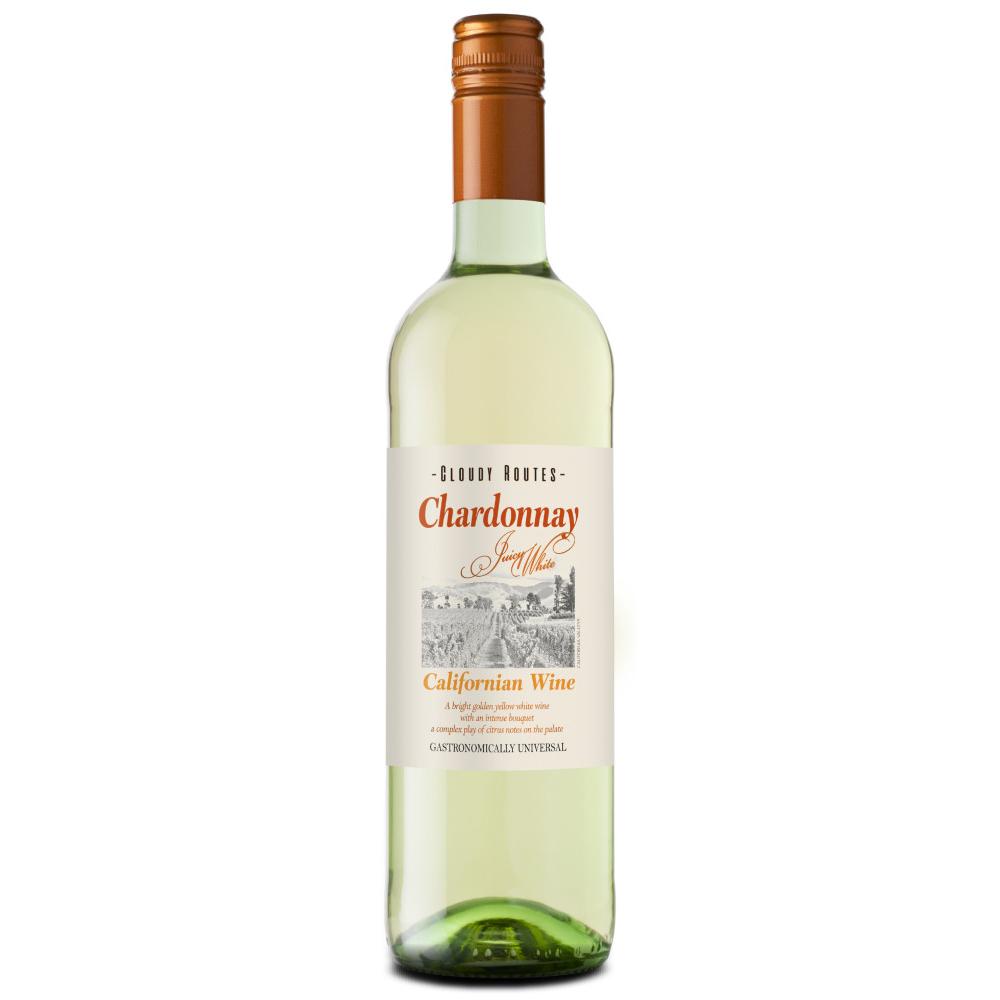 Вино Клауди Рутс Шардонне сортовое белое полусухое 0,75л 12,5%