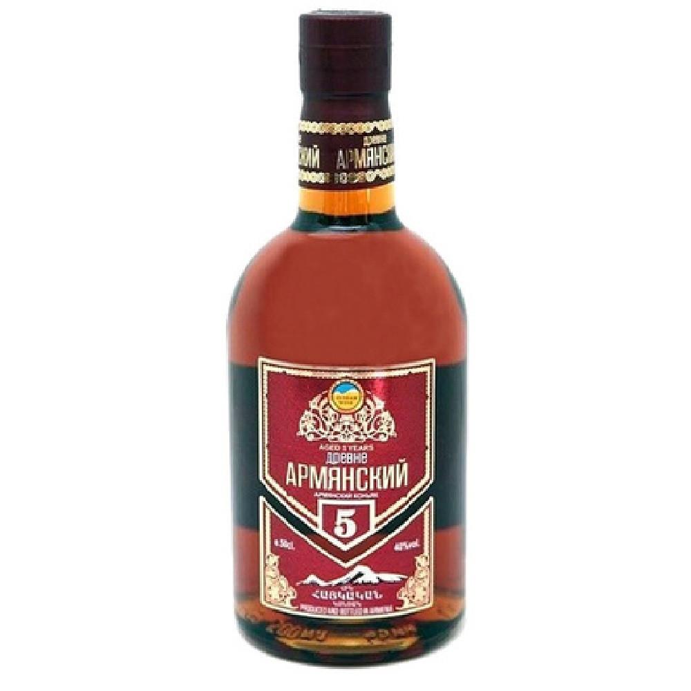 Коньяк Армянский Древне Армянский ординарный 5 лет 0,5л 40%