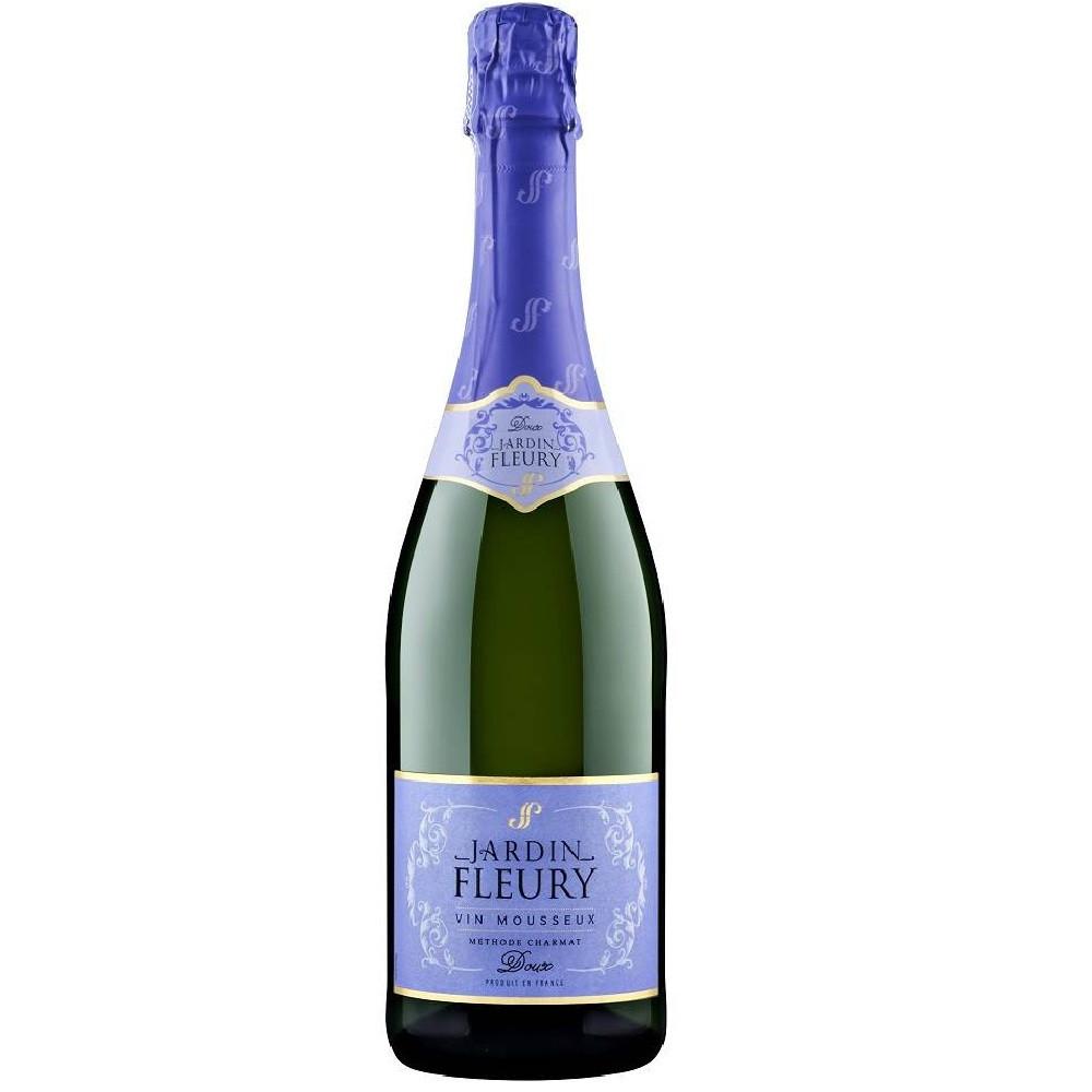 Вино игристое Жардан Флёри белое полусладкое 0,75л 11%