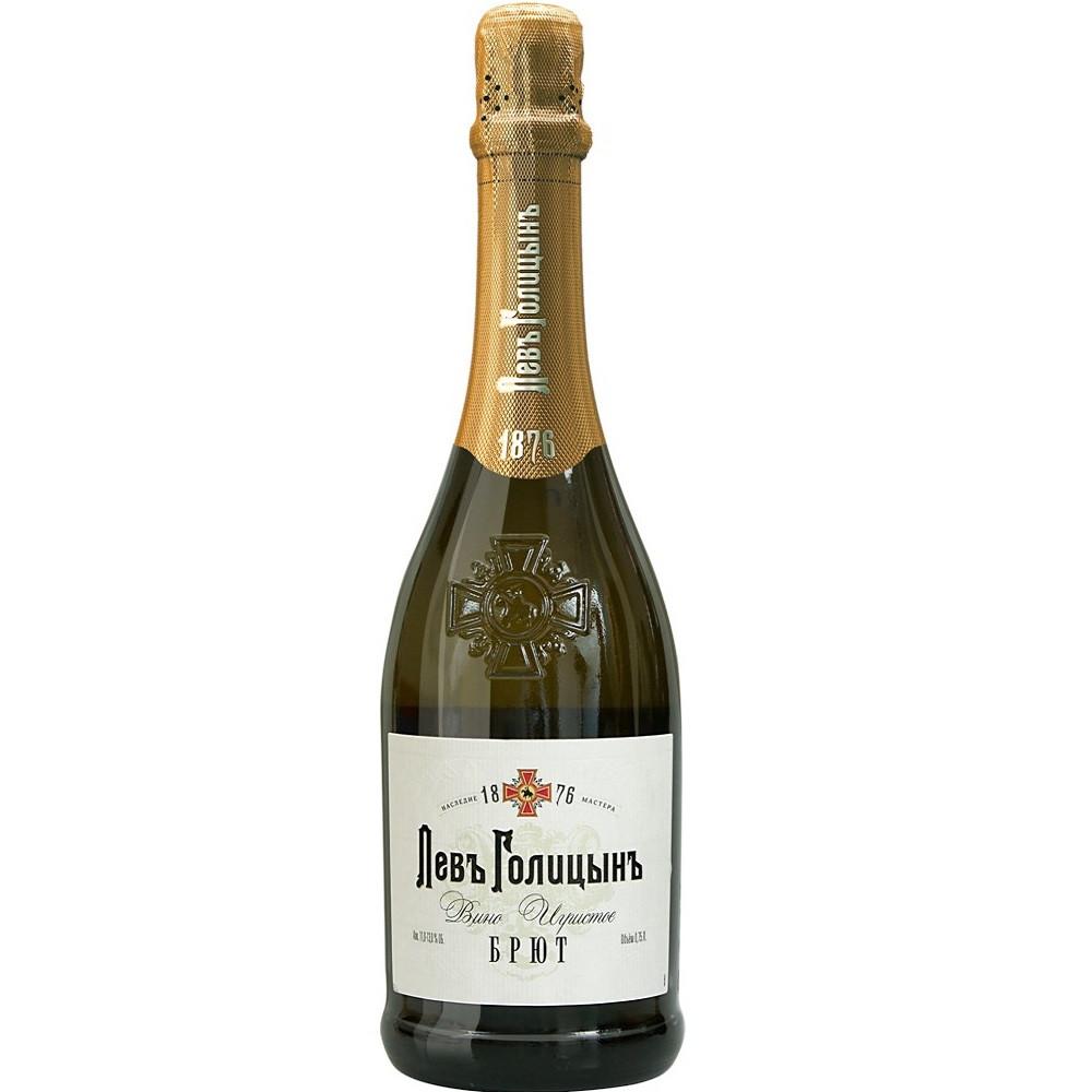 Вино игристое Наследие мастера Левъ Голицынъ белое брют 0,75л 10-12%