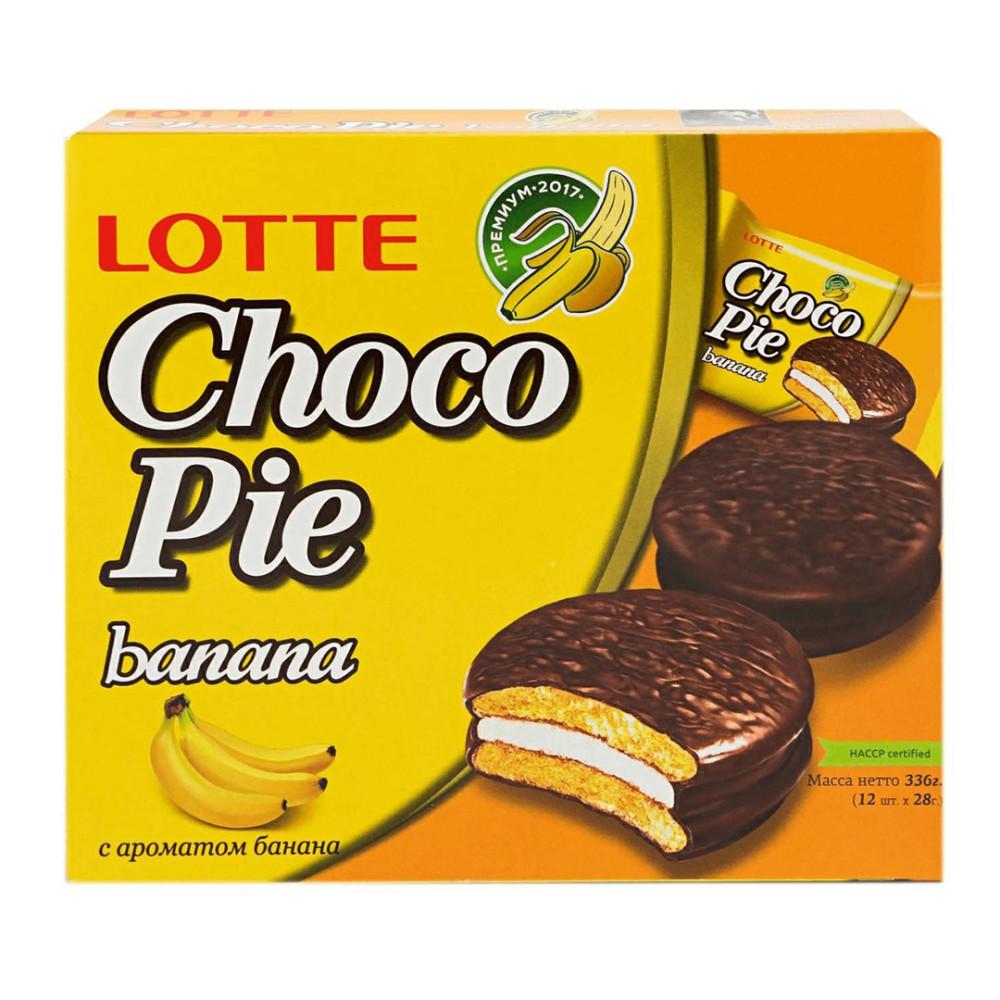 Пирожное Lotte Choco Pie Банан 336гр