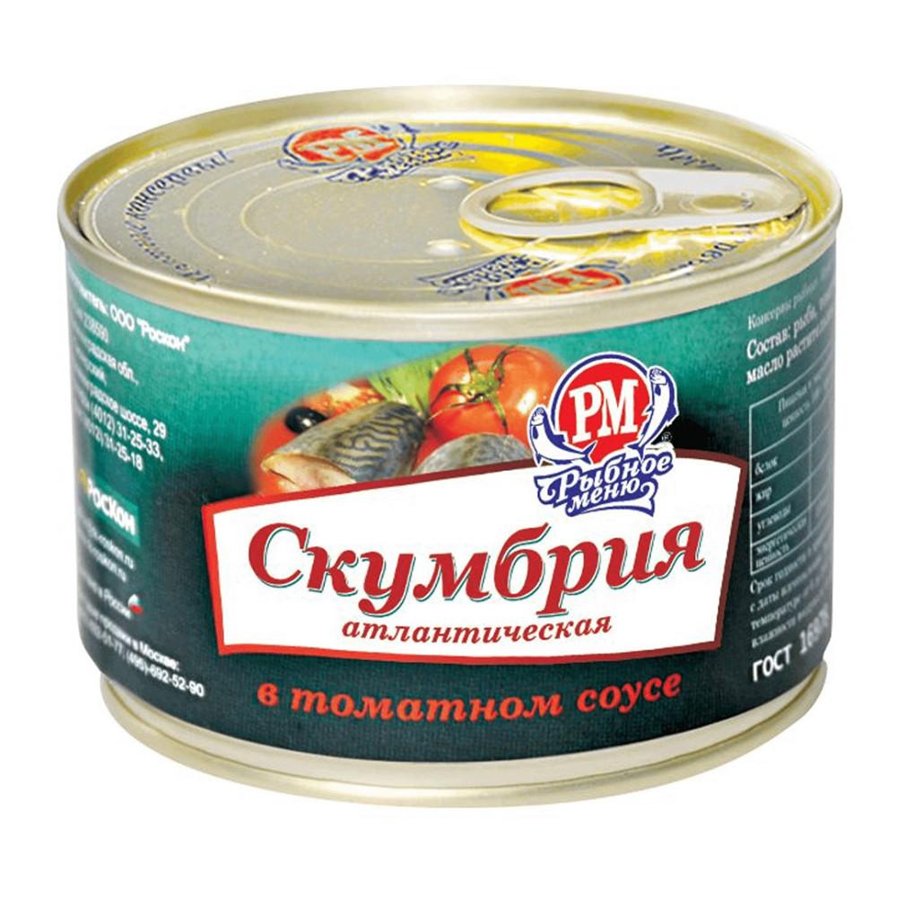Скумбрия Рыбное Меню в т/с ж/б 230гр ключ