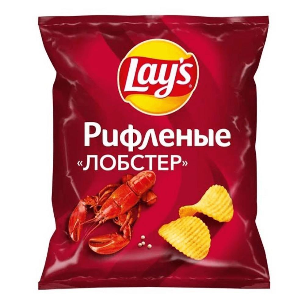 Чипсы Лейз Рифленые Лобстер 70гр