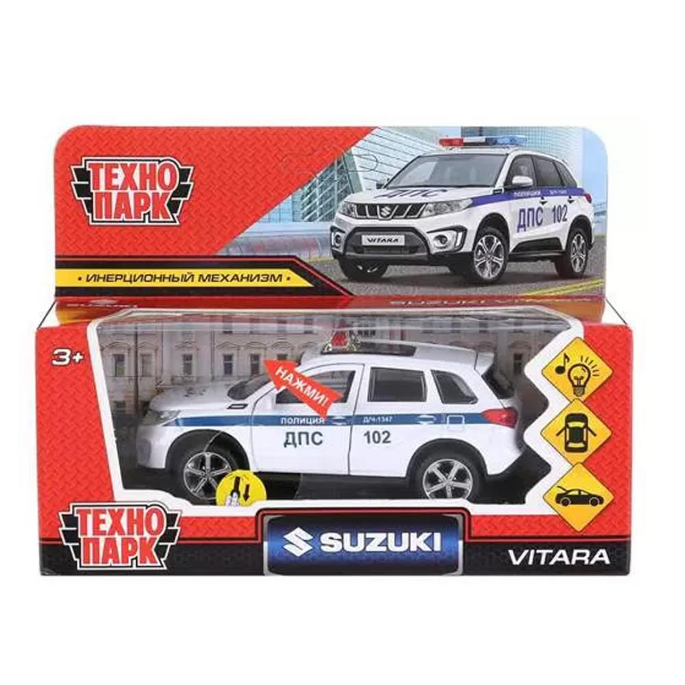 Машина Технопарк SUZUKI VITARA ПОЛИЦИЯ 12см,металл,свет/звук,в кор., VITARA-12SLPOL-WH
