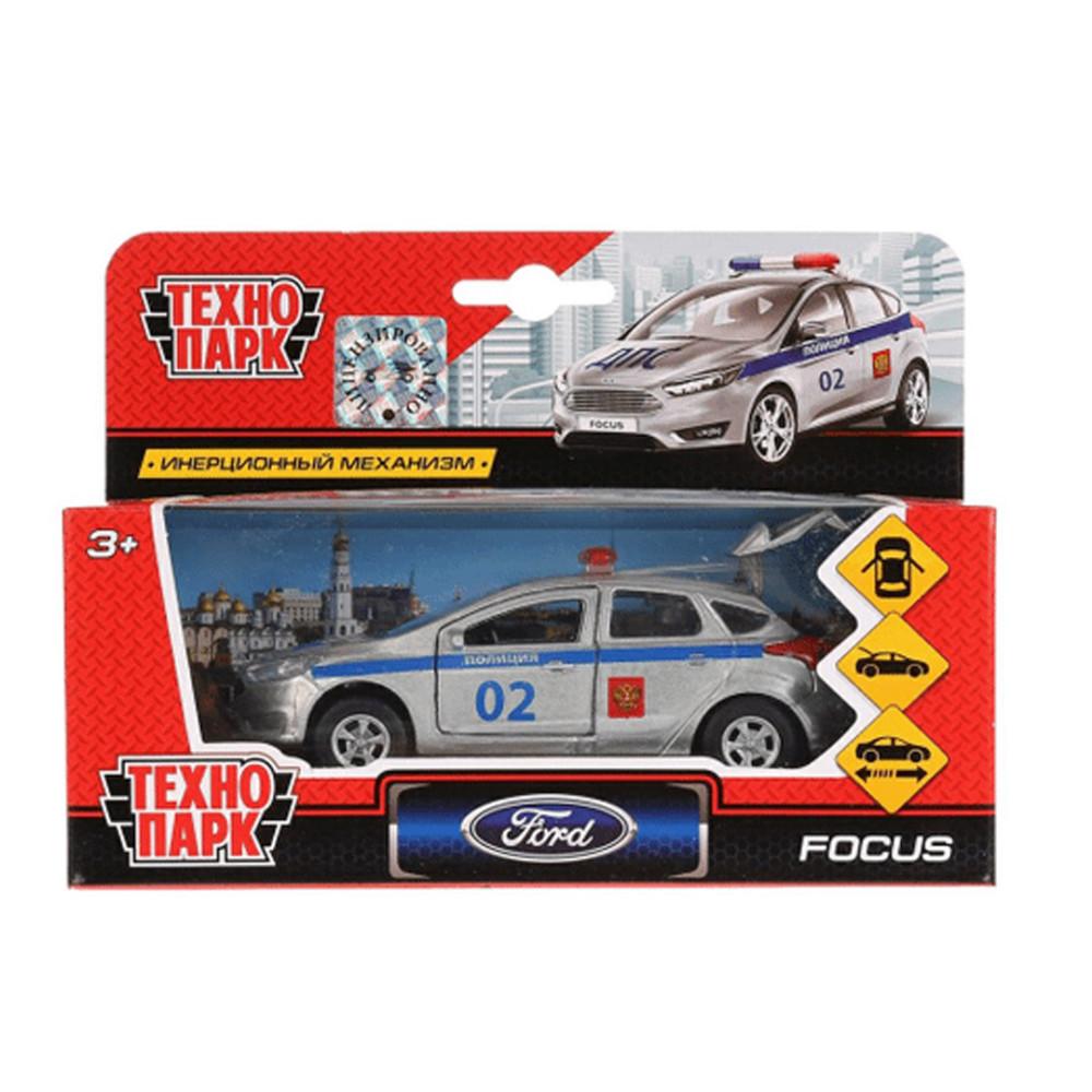 Машина Технопарк FORD FOCUS TURNIER ПОЛИЦИЯ 12 см,металл,свет/звук,в кор.,FOCUS-12SLPOL-WH