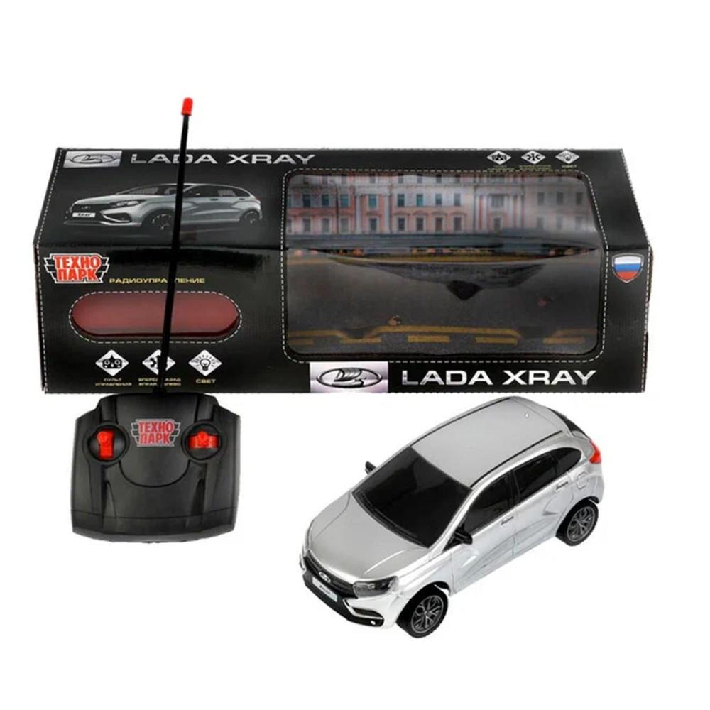Машина Технопарк р/у LADA XRAY 18см,свет,сереб,в кор.,LADAXRAY-18L-GY