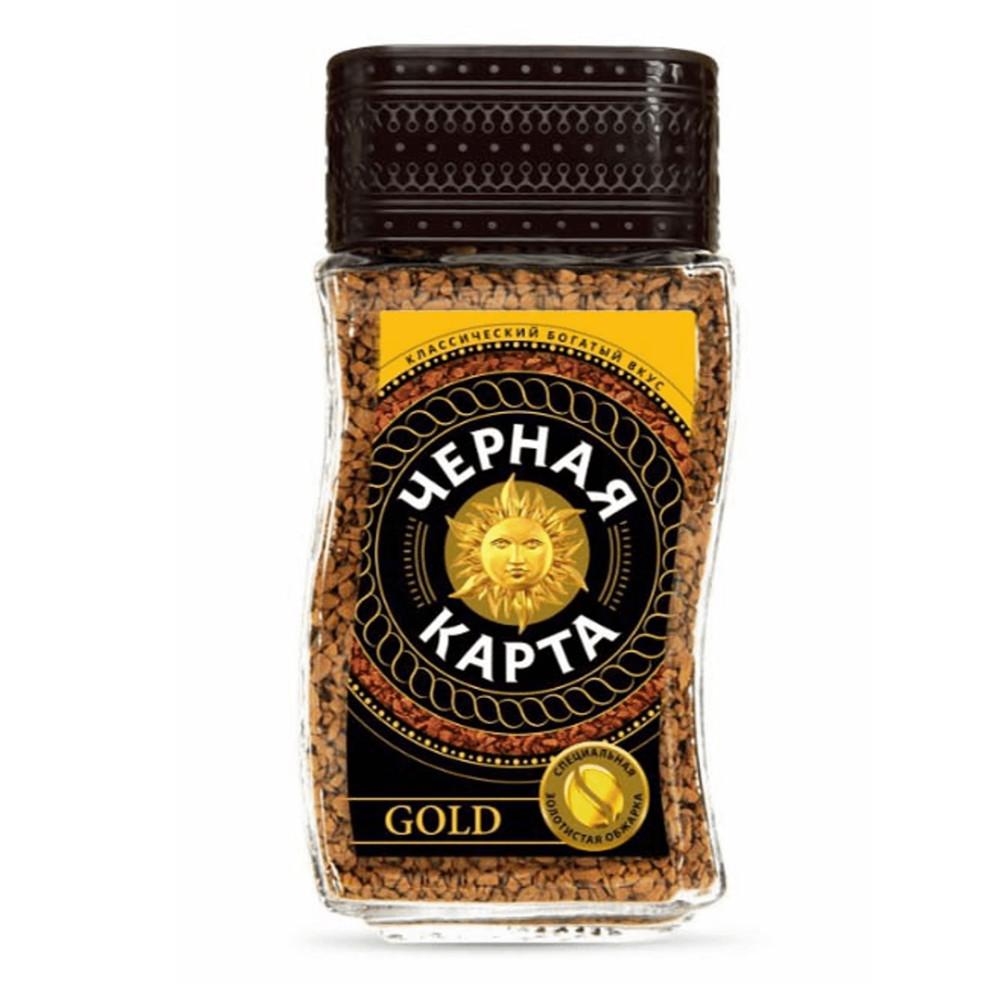 Кофе растворимый Черная Карта Gold 95гр ст/б
