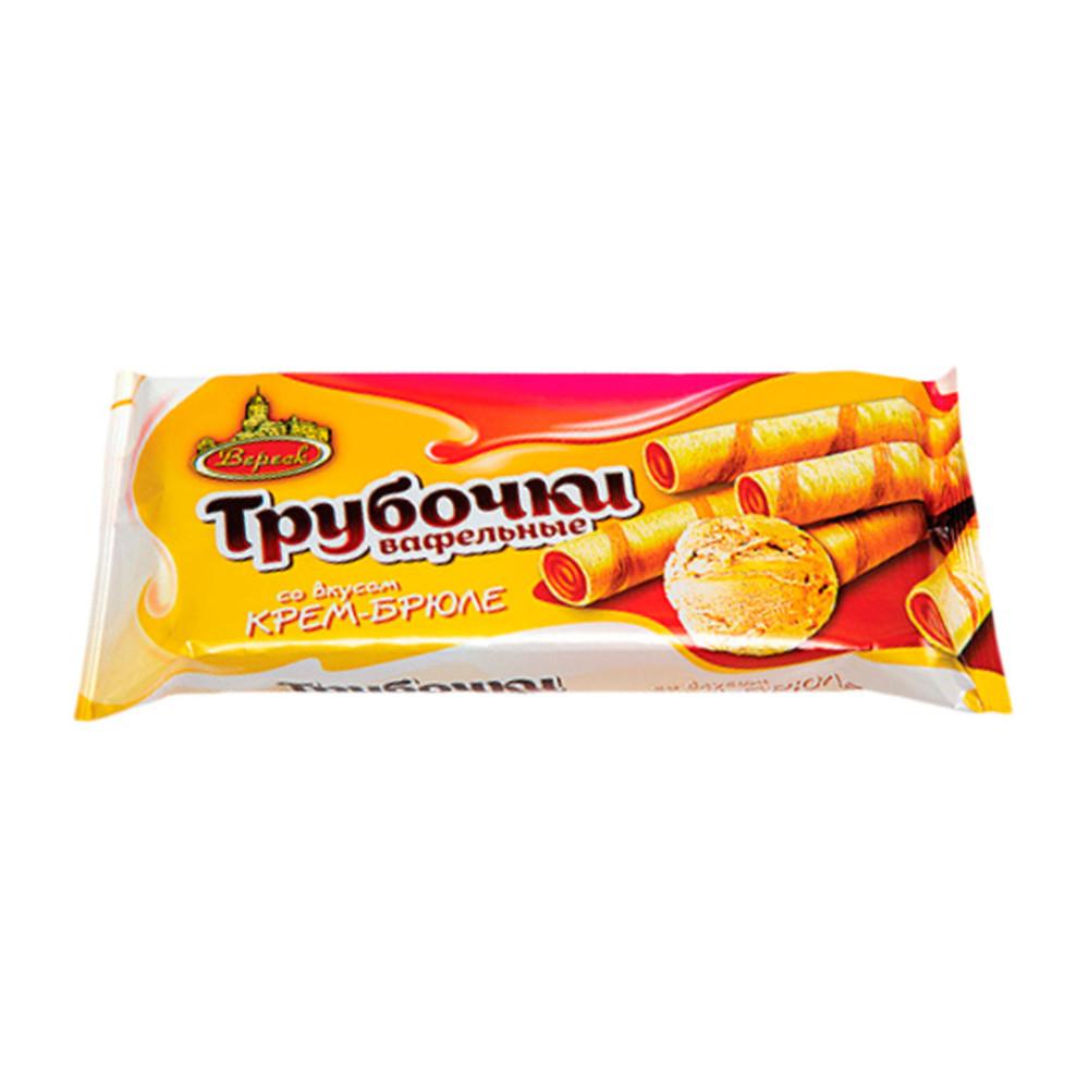 Трубочки вафельные со вкусом крем-брюле 180гр Вереск