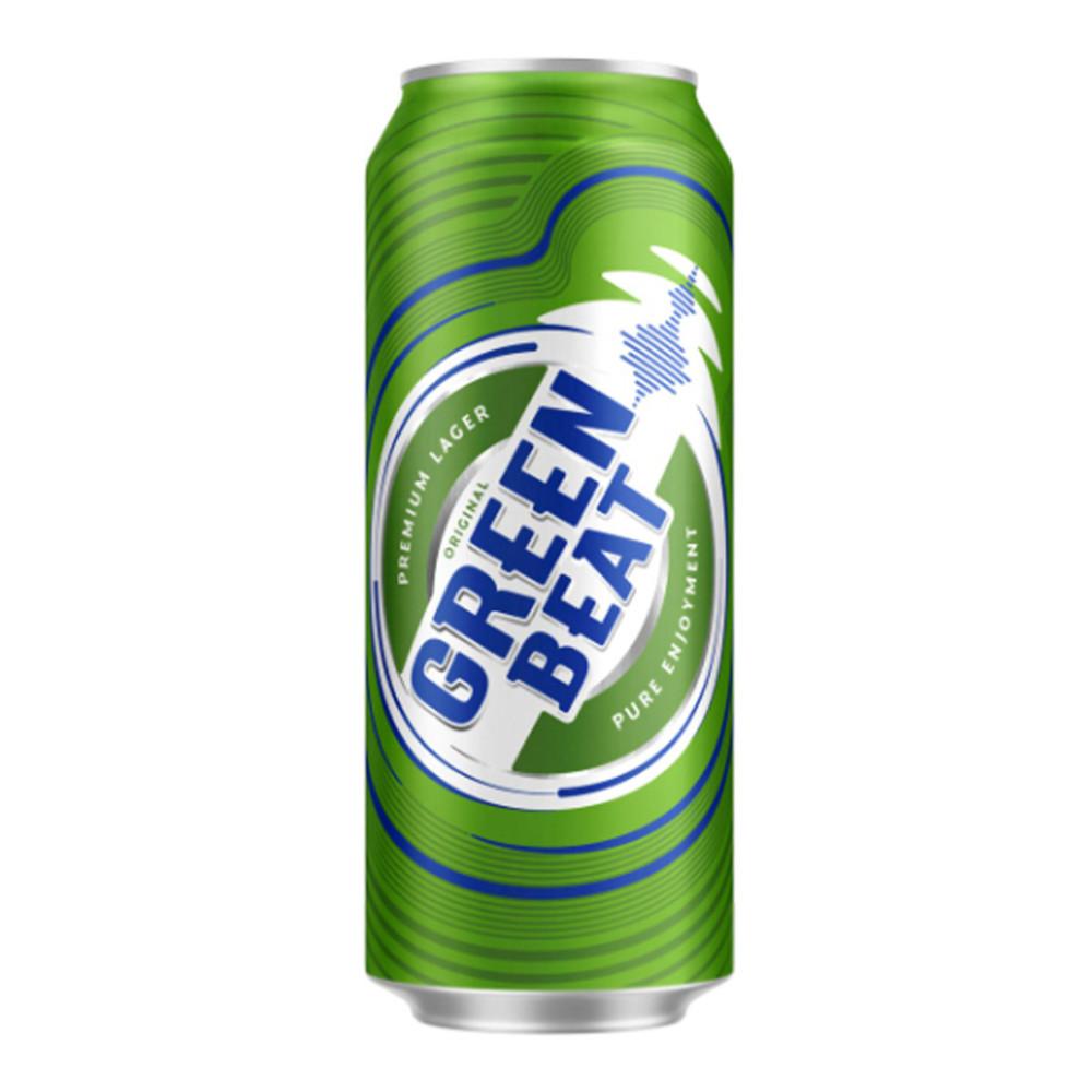 Пиво светлое фильтрованное GREENBEAT 0,45л 4,6% ж/б