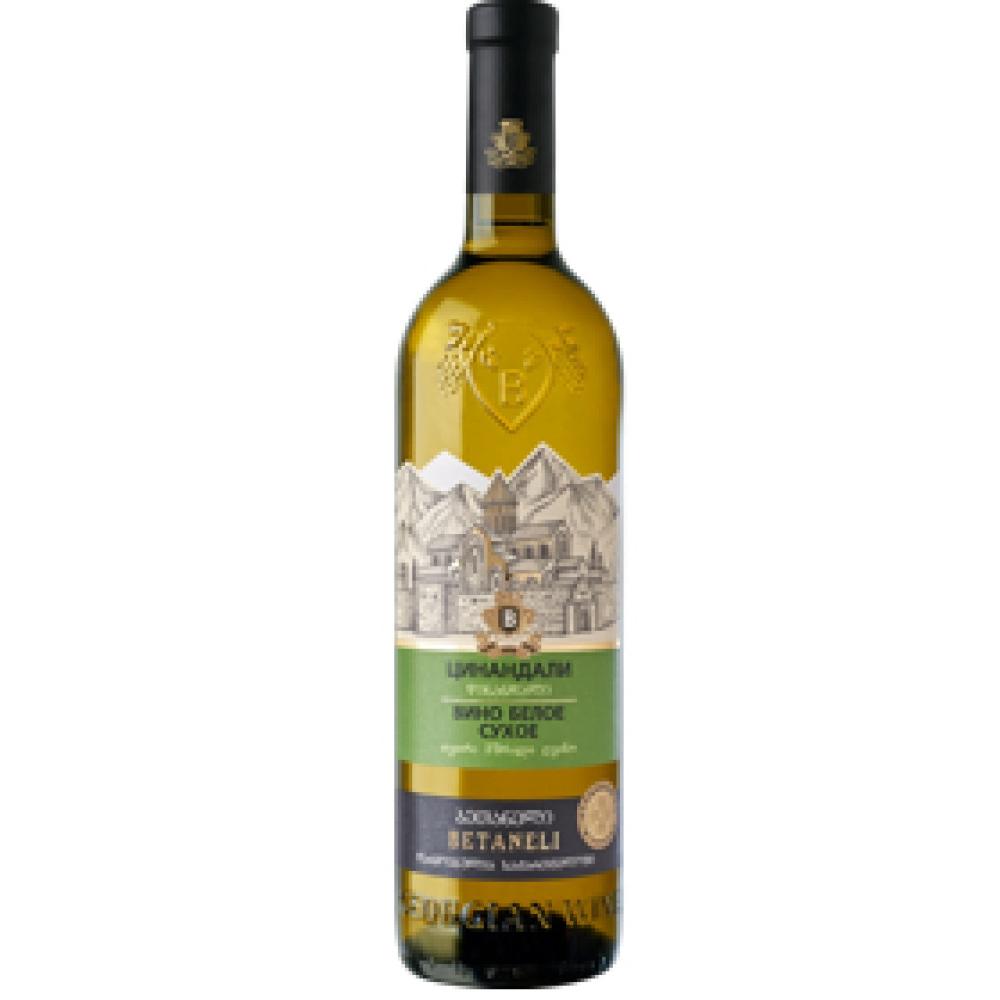 Вино Бетанели Цинандали белое сухое 0,75л 11-12%