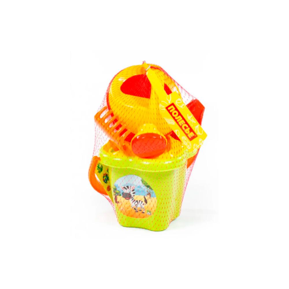 Набор №222 (ведро-цветок среднее, ситечко-цветок, совок №2, грабельки №2, лейка малая №4) 4450