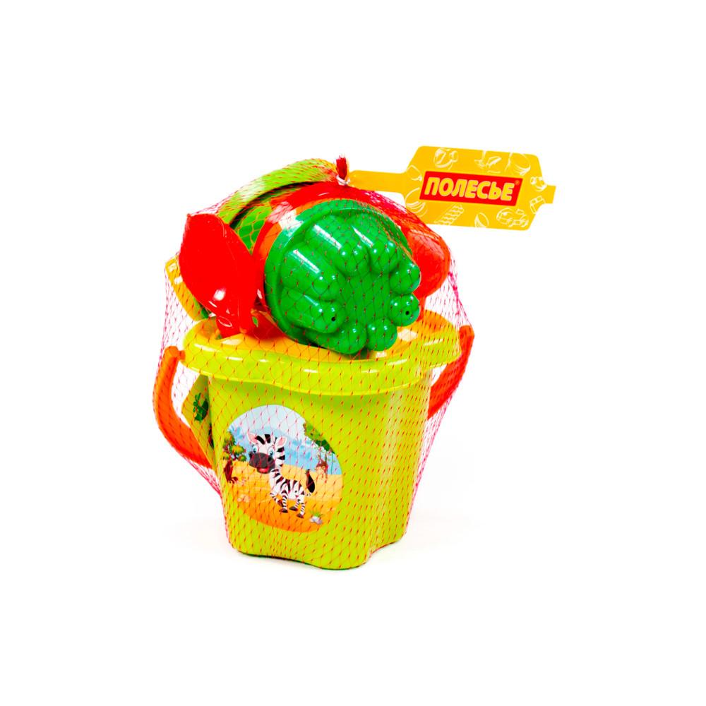 Набор №157 (ведро-цветок средн., ситечко-цветок, совок №2, грабли №2, 3 формы, лейка мал. №3) 4481