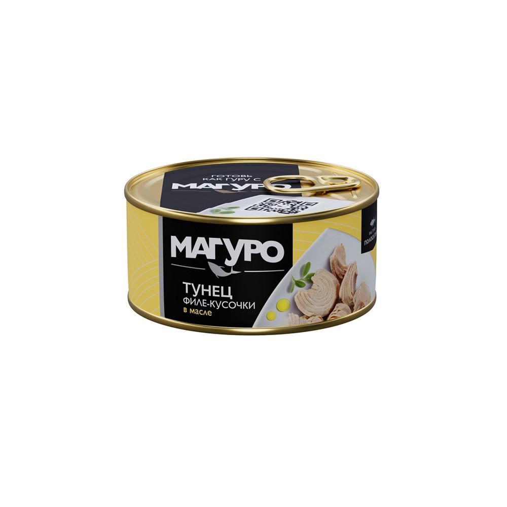 Тунец Магуро полосатый филе-кусочки в масле ж/б 170гр