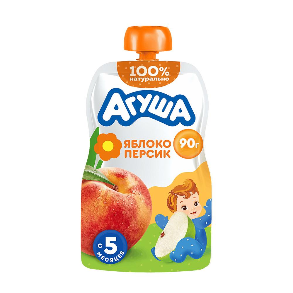 Пюре Агуша фруктовое с 6-ти месяцев яблоко 90г д/п