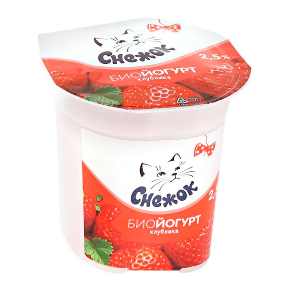 БЗМЖ Биойогурт Снежок клубника 2,5% 120г