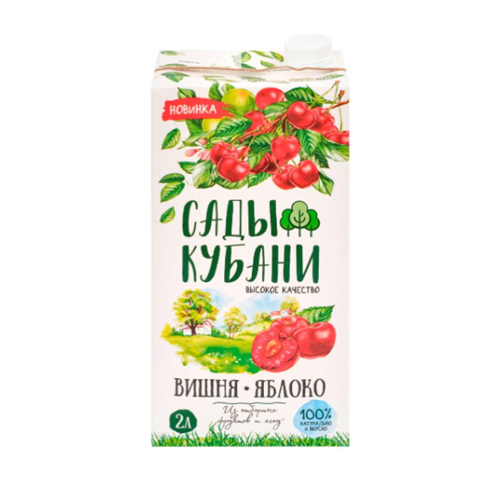 Нектар Сады Кубани Вишня и яблоко 2л