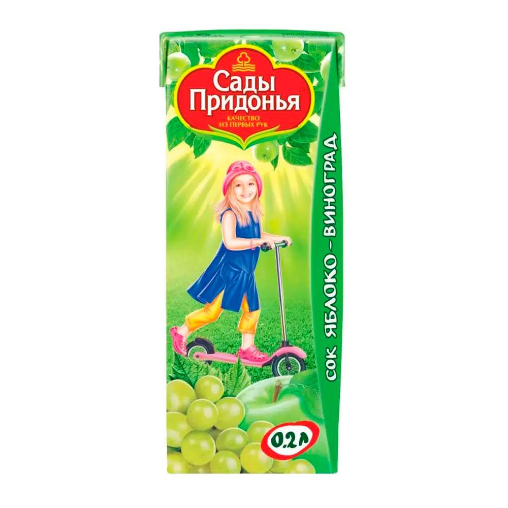 Сок Сады Придонья яблочно-виноградный осветленный 0,2л