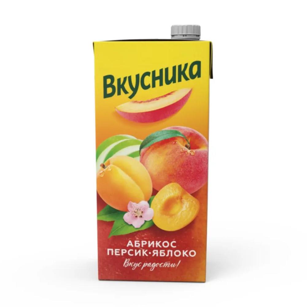 Напиток сокосодержащий Вкусника Абрикос персик яблоко 0,95л