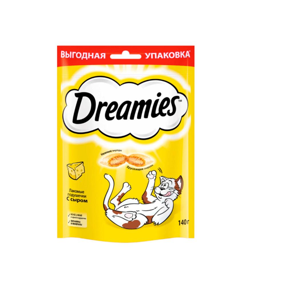 Лакомство д/кошек Dreamies подушечки с сыром, 140гр