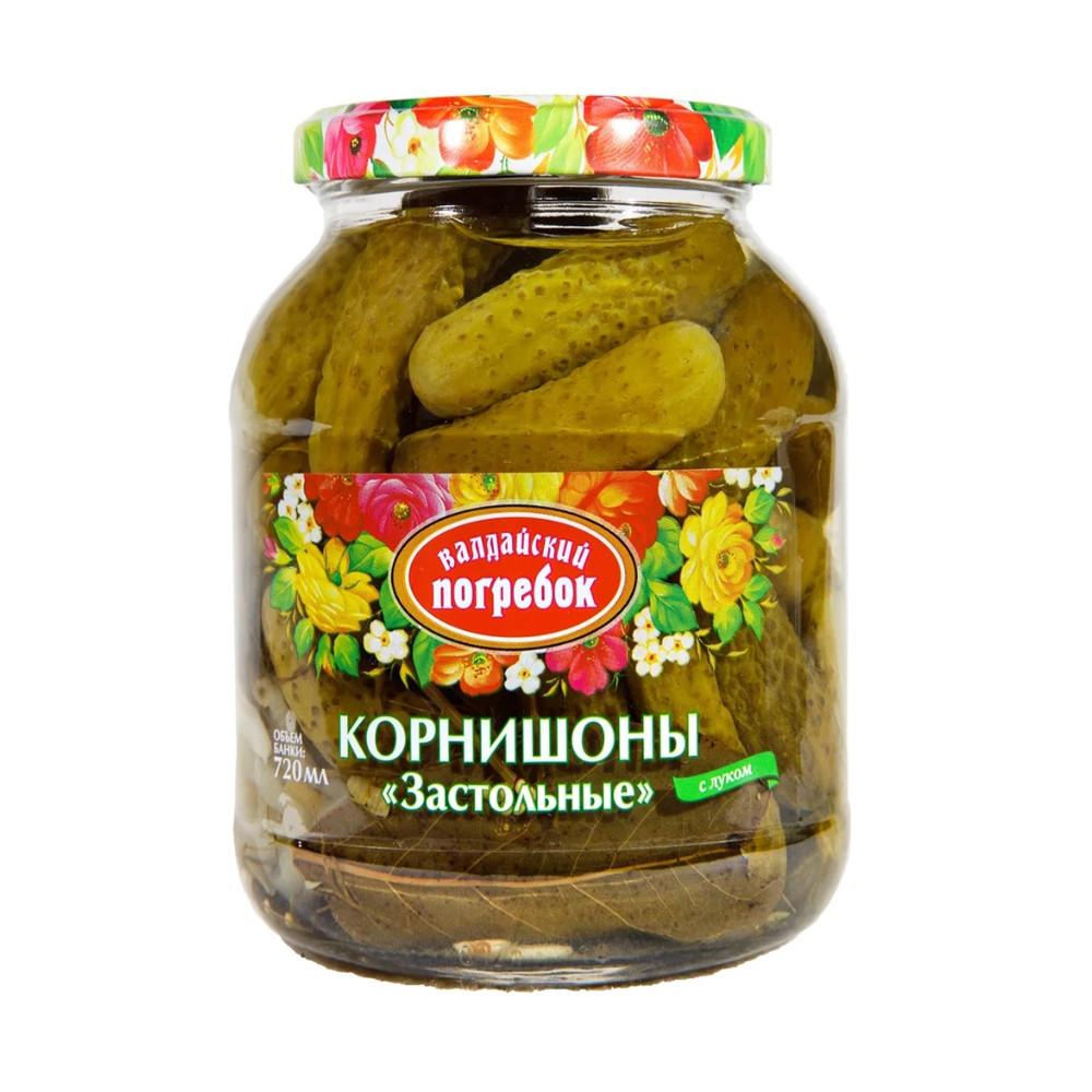 Корнишоны Валдайский Погребок Застольные ст/б 720мл