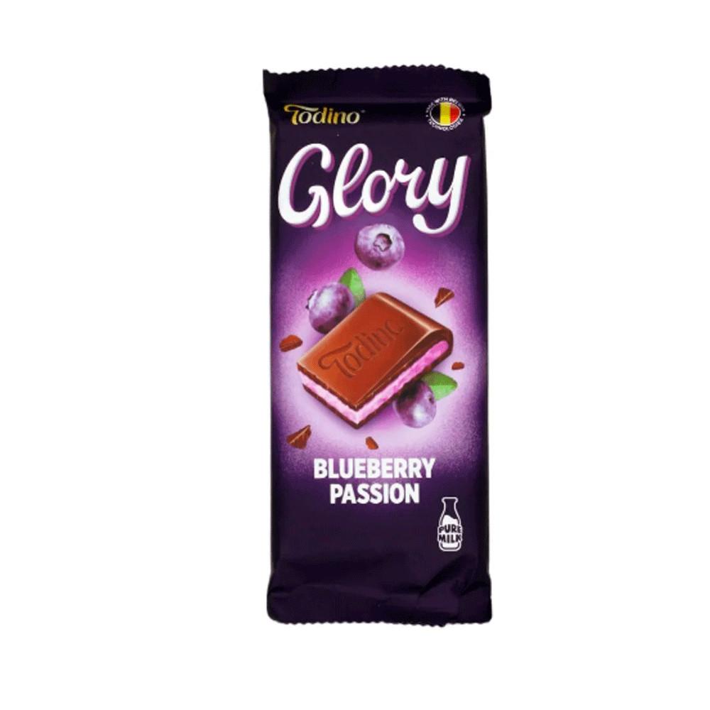 Шоколад молочный Glory с чернично-йогуртовой начинкой 75гр