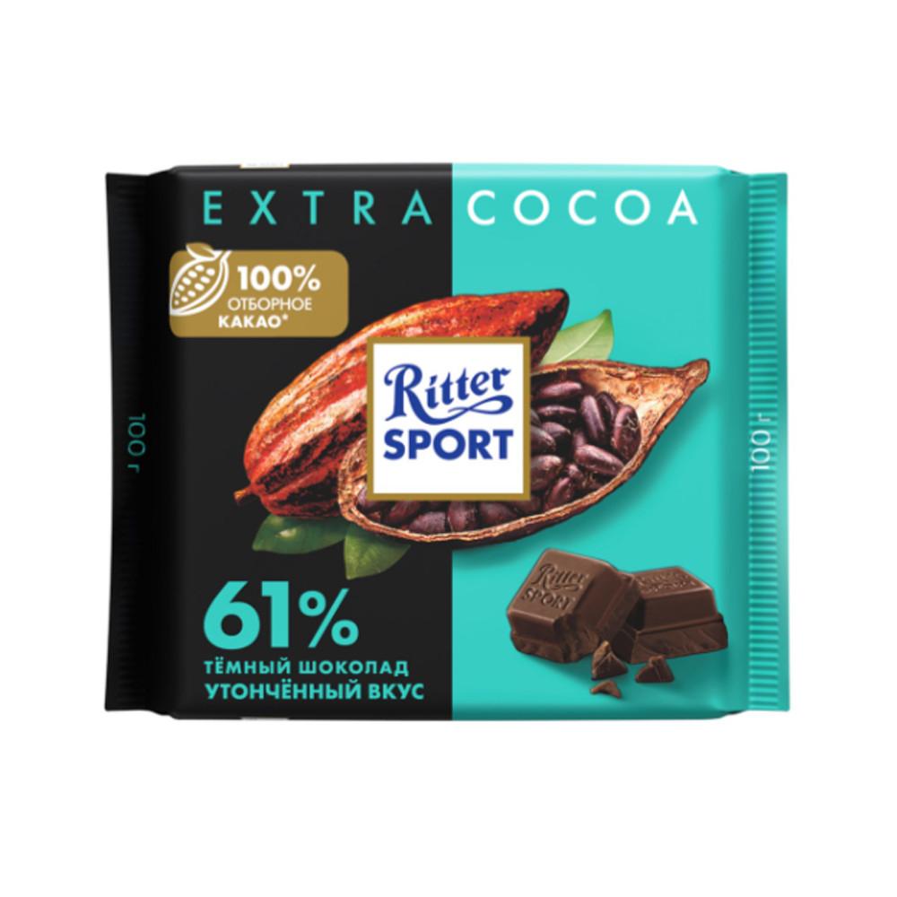 Шоколад темный Ritter Sport из Никарагуа 61% какао 100гр