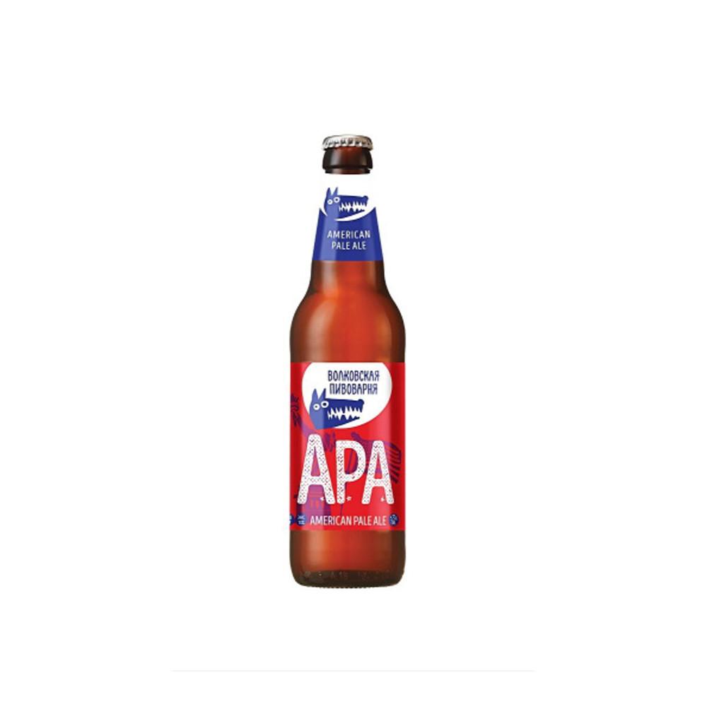 Пиво Волковская Пивоварня APA/AПА светлое нефильтр 0,45л 5,5% ст/б