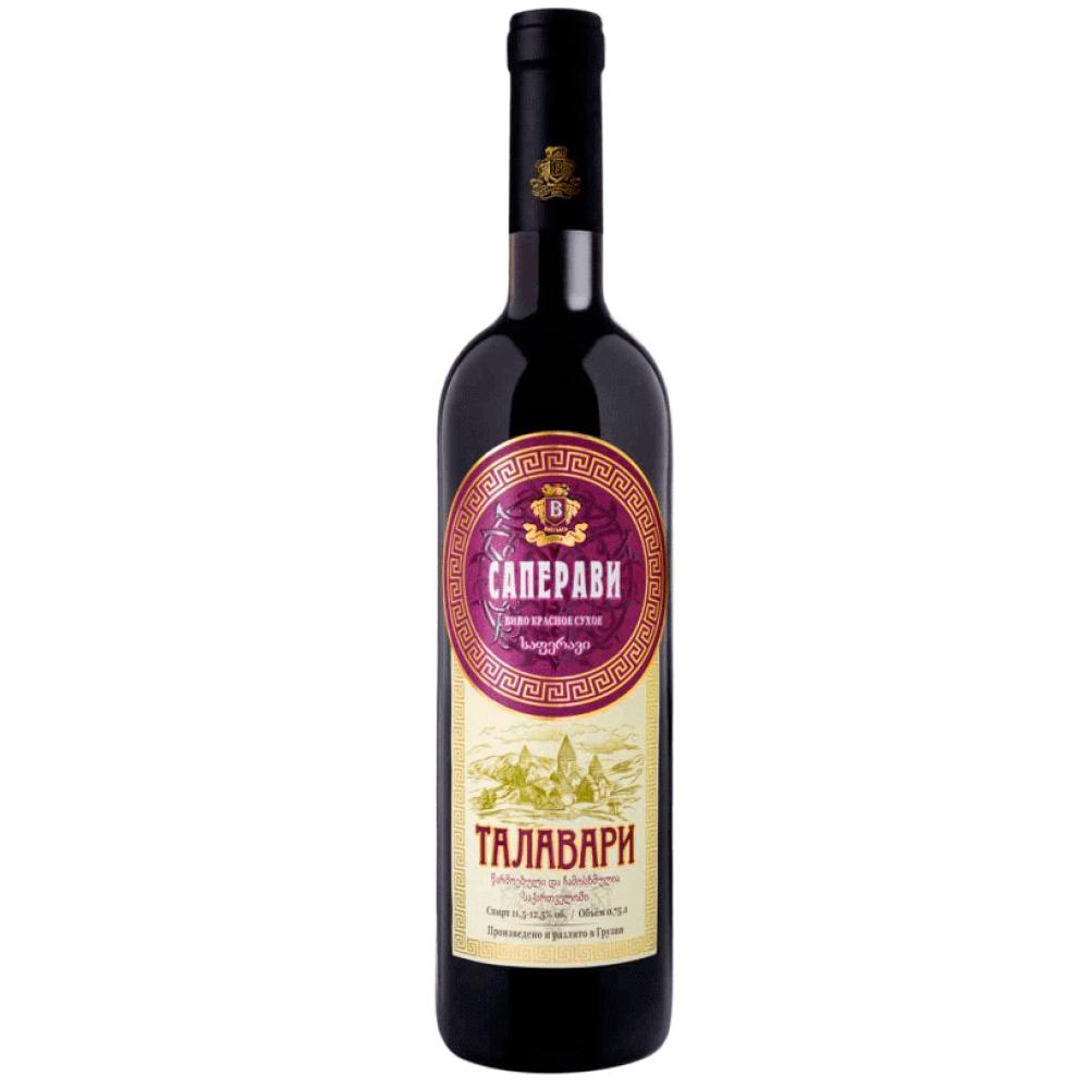 Вино Талавари Саперави столовое красное сухое 0,75л 11,5%
