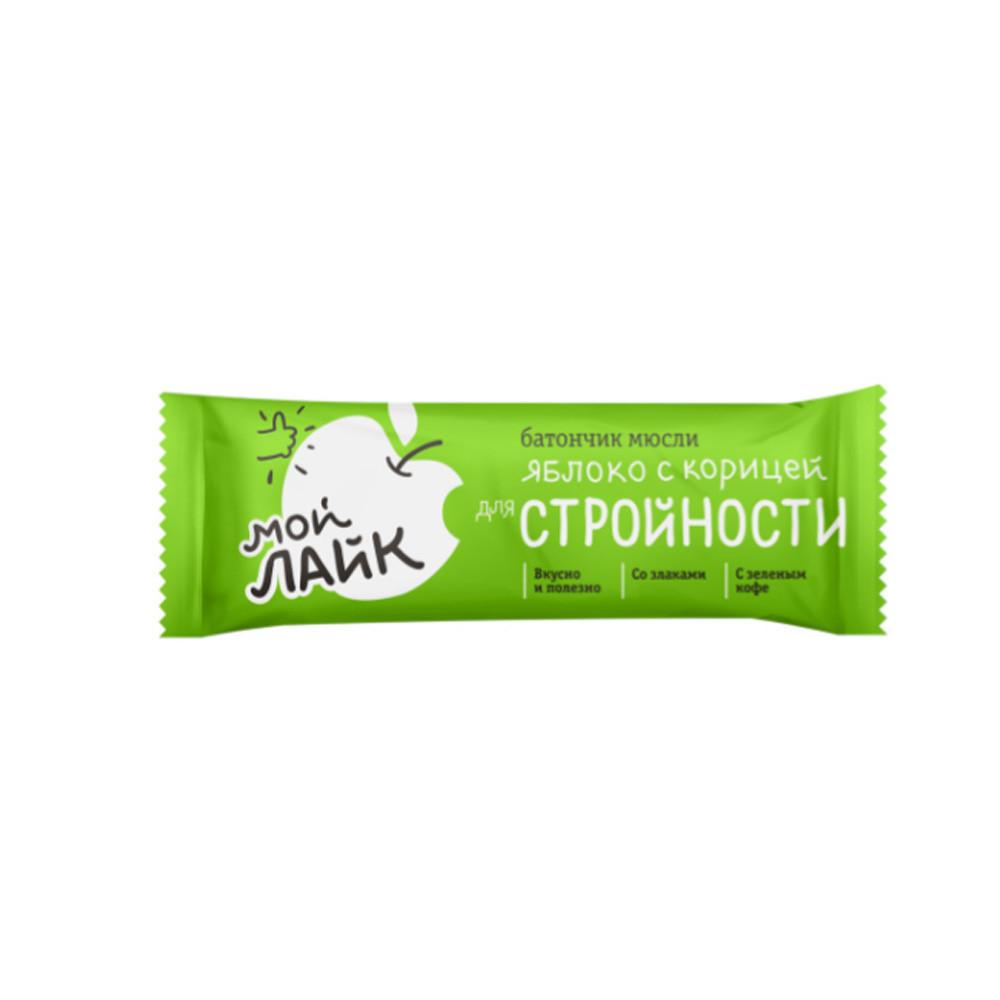 Батончик-мюсли Мой лайк Яблоко с корицей для стройности 25гр
