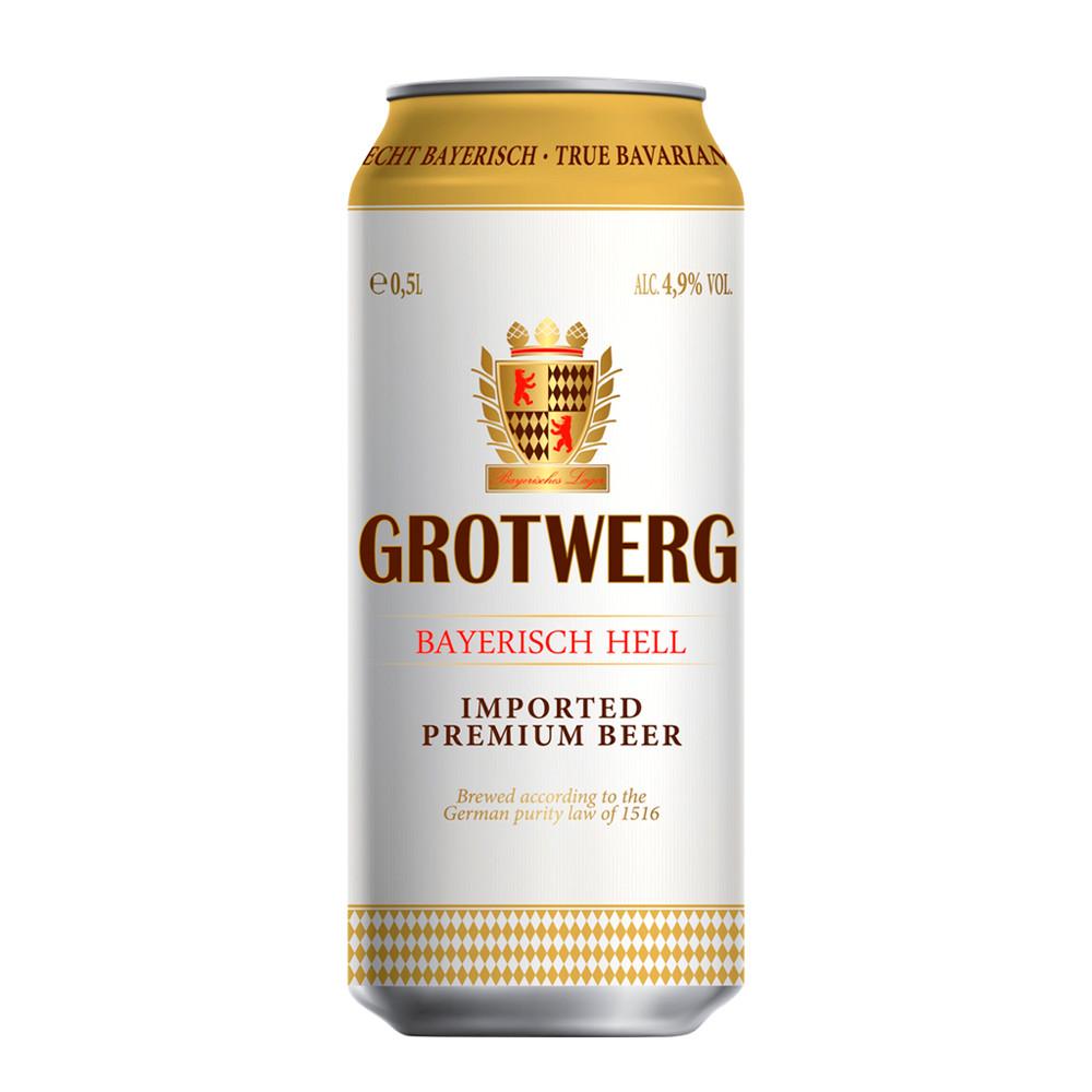 Пиво Гротверг светлое фильтрованное 0,5л 4,9% ж/б