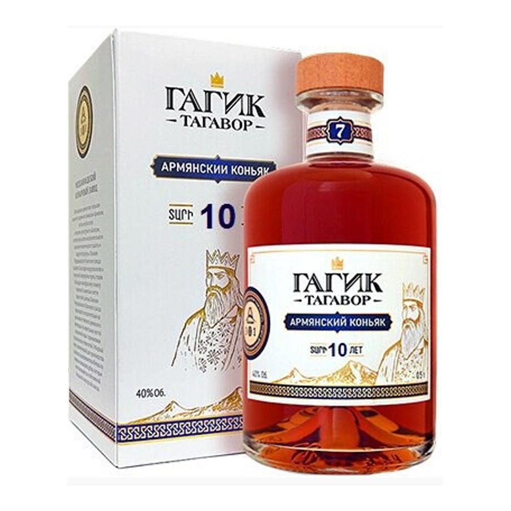 Коньяк Армянский марочный ГАГИК ТАГАВОР СТАРЫЙ КС 10 лет П/У 0,5л 40%