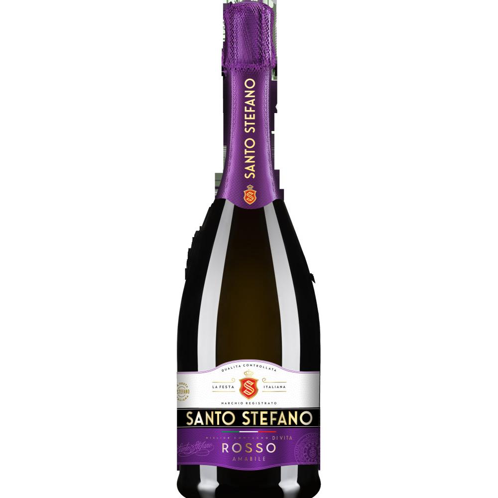 Напиток газированный Санто-Стефано красное полусладкое 0,75л 8%