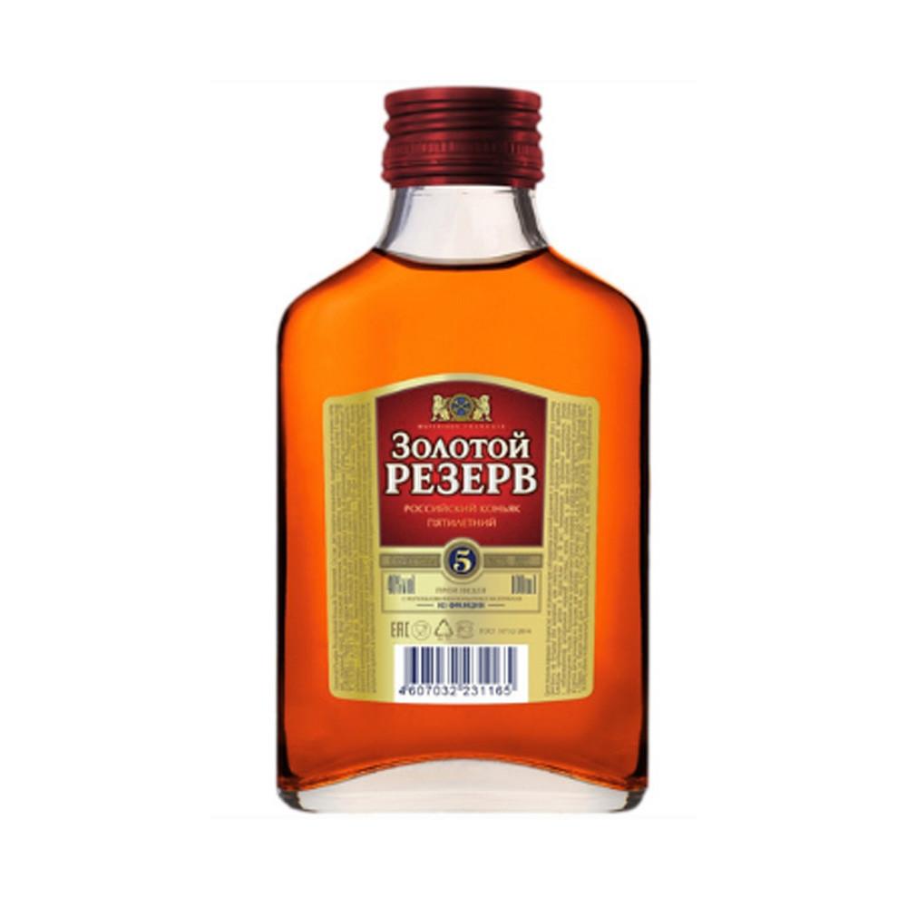 Коньяк Золотой Резерв 5 лет фляжка 0,1л 40%