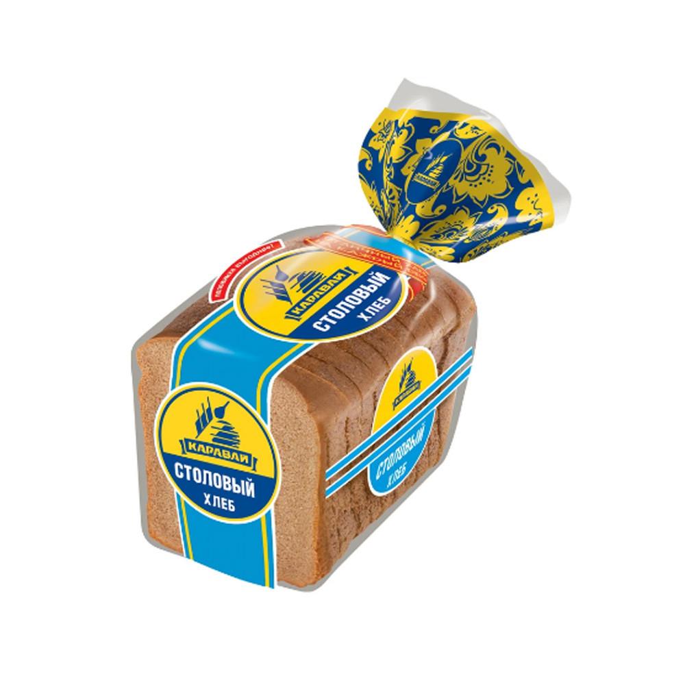 Хлеб Столовый половинка в нарезке 375гр Каравай