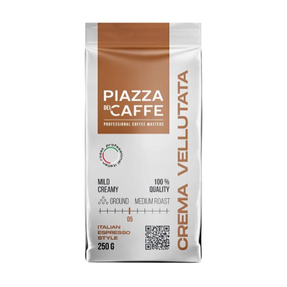 Кофе молотый Piazza del Caffe Crema Velllutata жареный 250гр м/у
