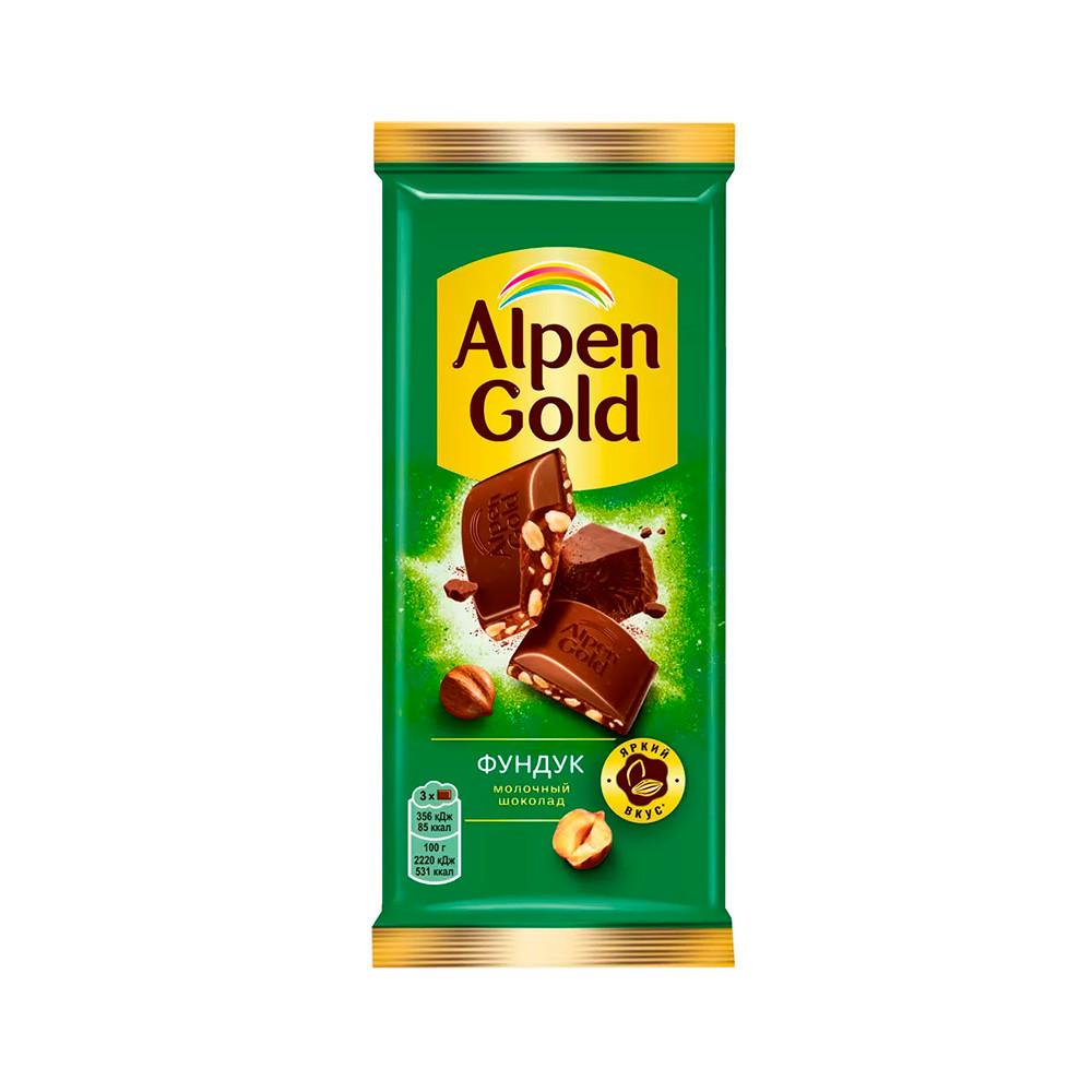 Шоколад молочный Alpen Gold с фундуком 80гр