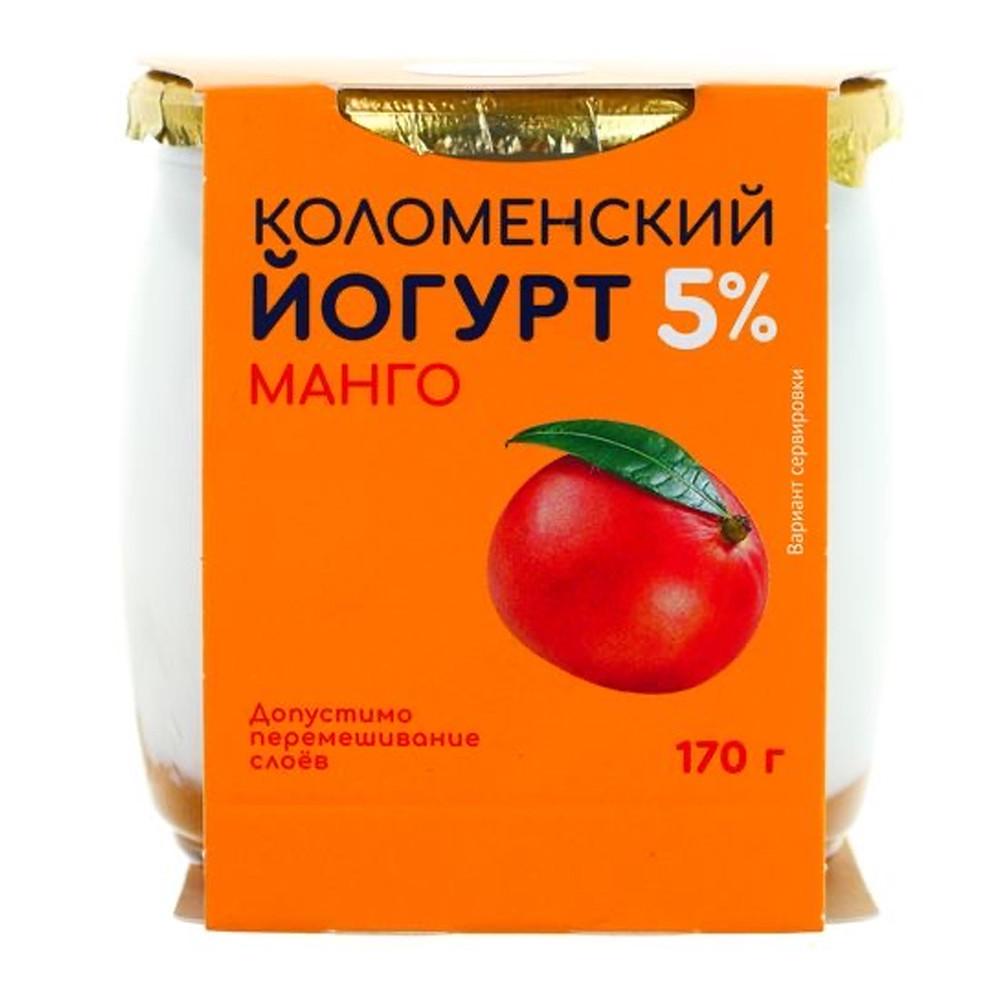 БЗМЖ Йогурт Коломенский 5% Манго 170гр