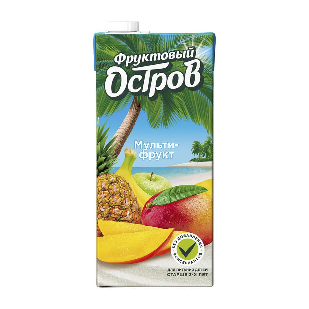 Напиток сокосодержащий Фруктовый остров Мультифруктовый 1,9л