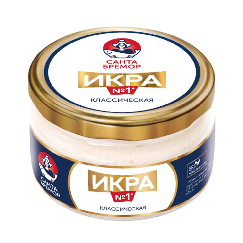 Икра деликатесная мойвы Икра №1 Санта Бремор классическая 180гр