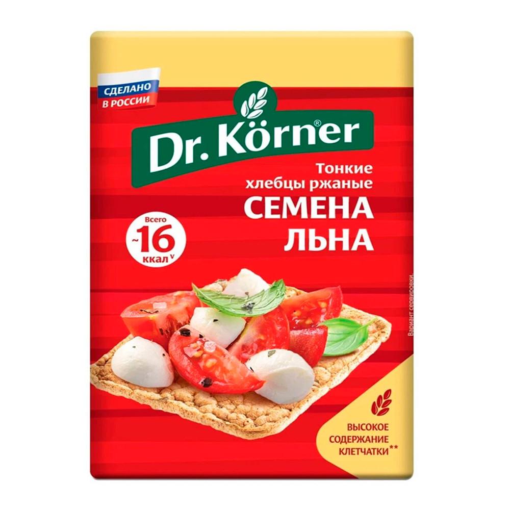 Хлебцы Dr.Korner ржаные с семенами льна 100гр