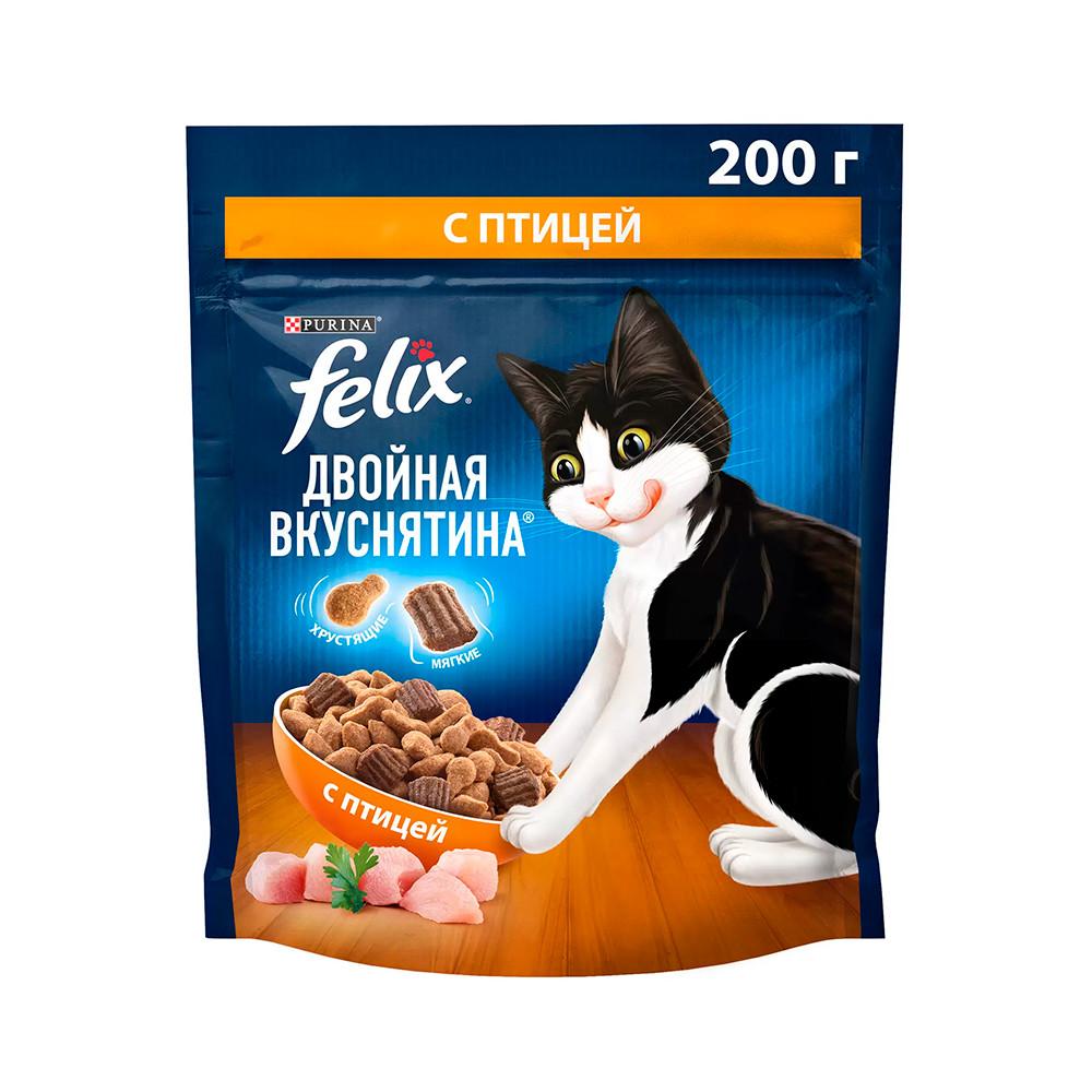 Корм д/взр. кошек Felix Двойная Вкуснятина с птицей 200гр