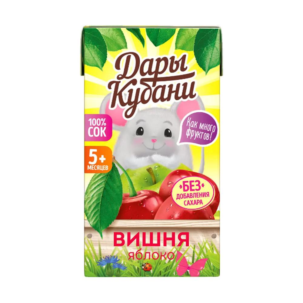 Сок Дары Кубани 5+ мес вишня яблоко 125мл ТБА