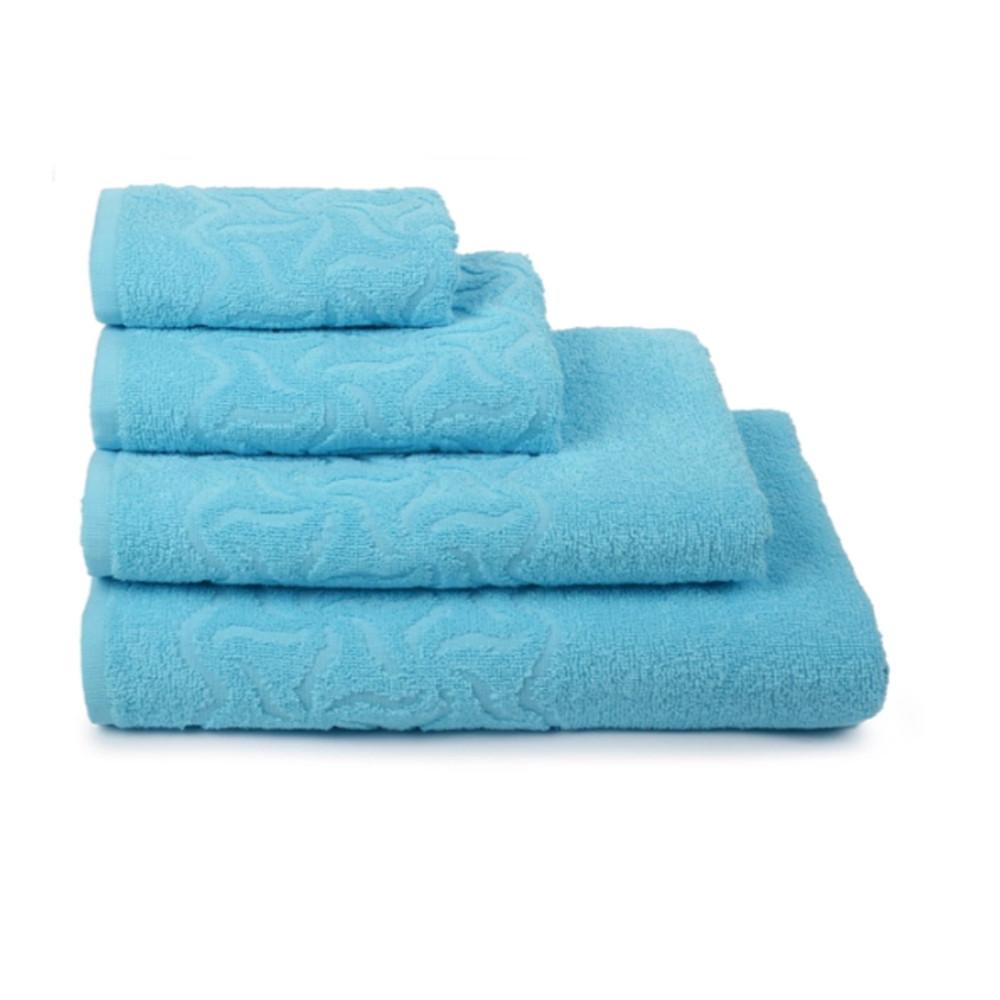 Полотенце махровое Радуга 70х130см, голубое, 100% хлопок