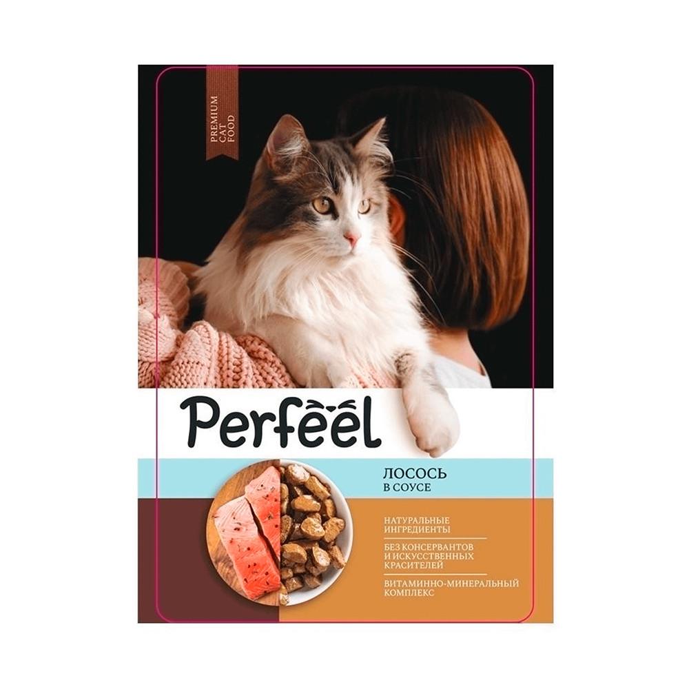 Корм Perfeel д/взрослых кошек с лососем в соусе 75гр