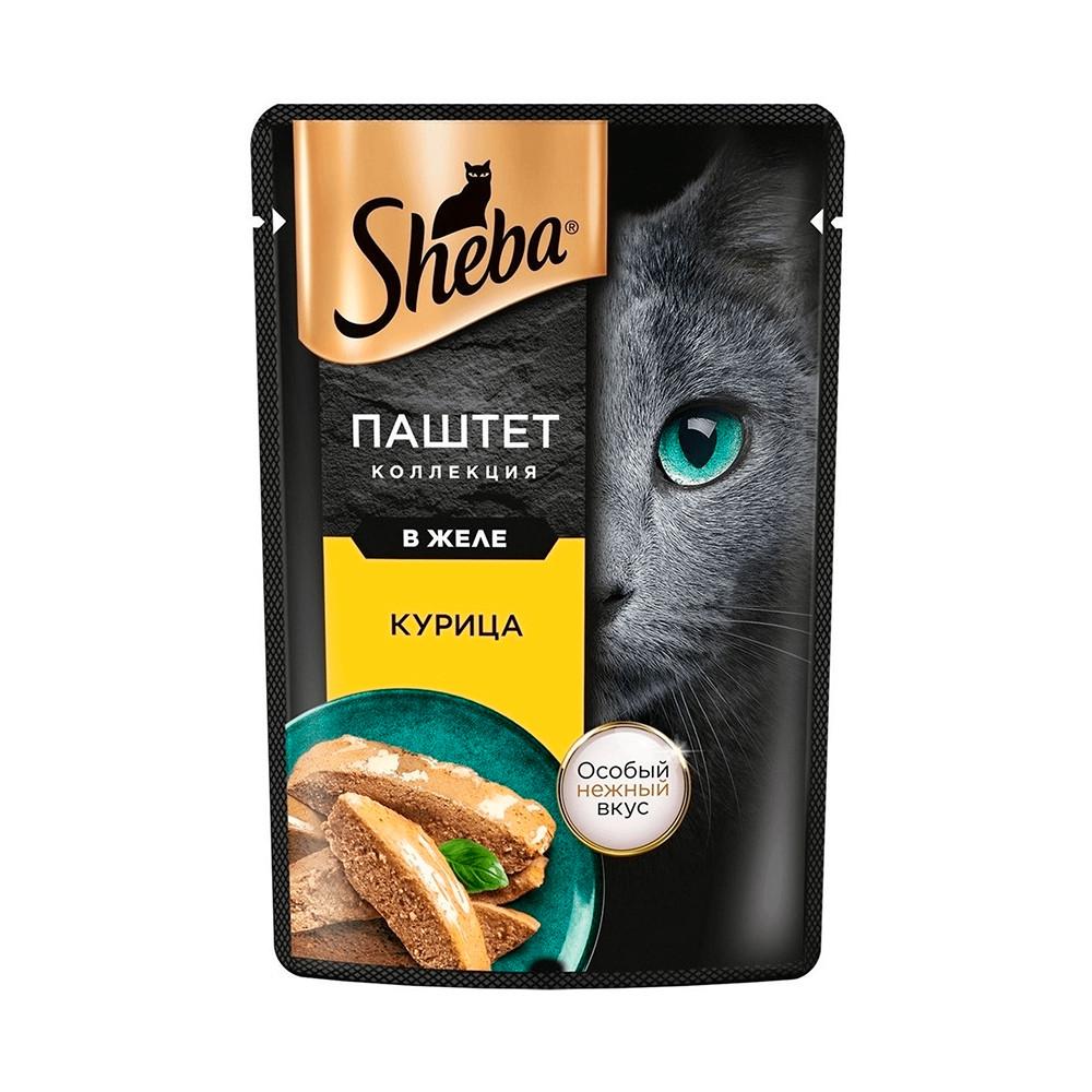 Корм для кошек Sheba Нежный паштет в желе с курицей 75гр