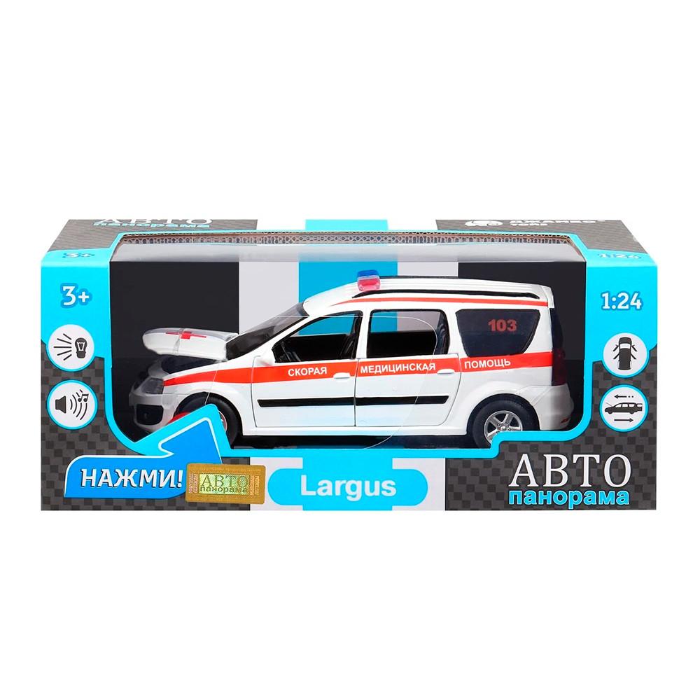 Машинка метал., LADA LARGUS, масштаб 1х24, Скорая помощь
