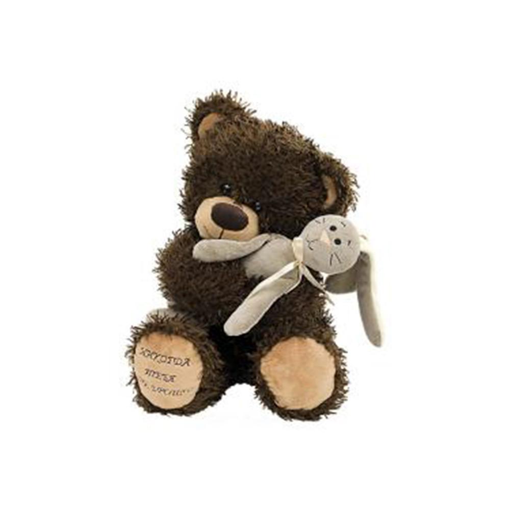 Игрушка мягкая Медвежонок Чиба с зайцем 21 см